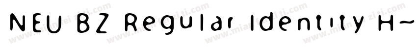 NEU BZ Regular Identity H字体转换